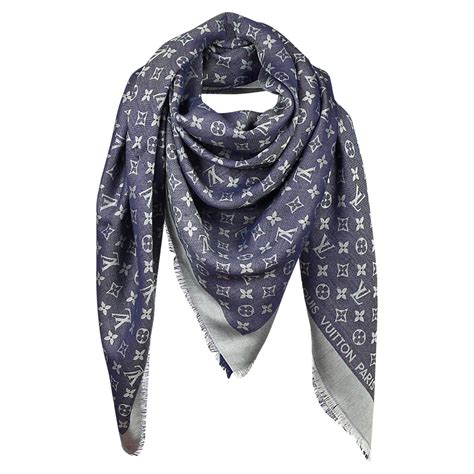 louis vuitton blue denim scarf|louis vuitton head scarf women.